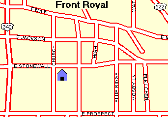 Map to Happy Creek Meeting House